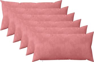 vidaXL Funda De Almohada 6 Pcs Heerlen Rosa 40 X 70 Cm Terciopelo Vidaxl
