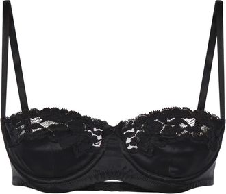 Dolce & Gabbana Reggiseno Balconcino - Dames - BHs - Zwart - M - Satijn - Ondergoed