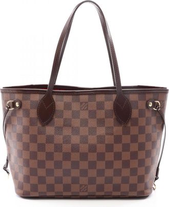 Louis Vuitton Brown Damier Canvas Coated Canvas Leather Handbag Tote Bag (Pre-Owned)