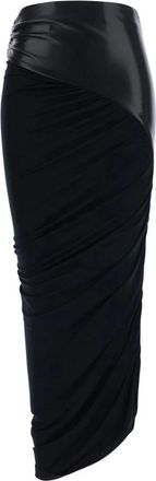 Andamane Ursula Skirt - Dames - Kokerrokken - Zwart - M - Leer - Rokken