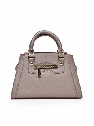 Manila Grace Bronze Small Trapezoidal Polyurethane Shoulder Bag