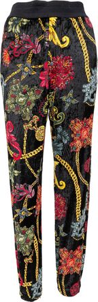 Versace Versace Bloemige Barok Velvet Broek - 10s
