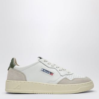Autry Sneakers Medalist Low in pelle e suede bianca/verde