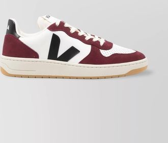 Veja leather sneakers with rubber sole and perforated detailing