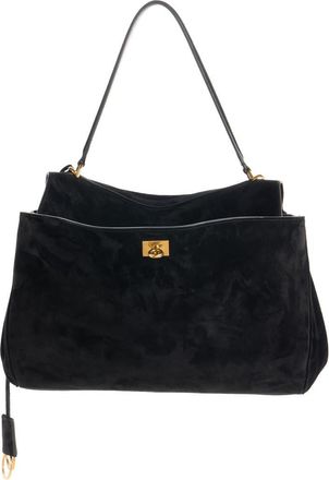 Balenciaga Medium Rodeo Suede Top Handle Bag in 1000 Black at Nordstrom