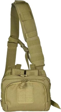 Generic Compatible For Tactical Sling Ammo Bag, 2-Banger Pistol Case Crossbody Shoulder Pack, Black(Yellow color)