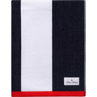 Brooks Brothers Nautical Blanket Stripe Turkish Cotton Bath Towel Nautical Blanket Stripe Turkish Cotton Bath Towel in Navy at Nordstrom Rack