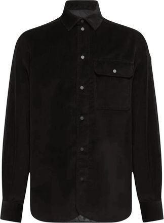 Moncler Shirt - Heren - Casual Overhemden - Zwart - L - Overhemden