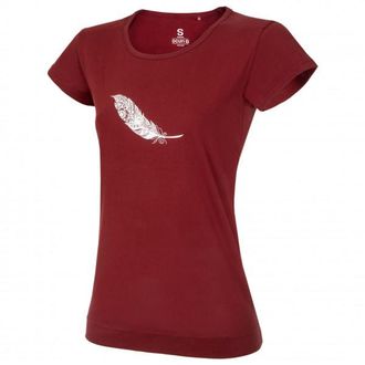 Oc&uacute;n Classic T Organic Feather T-Shirt f&uuml;r Damen | rot
