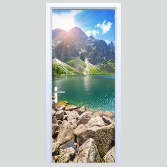 OEM Adhesivo De Tela Para Puerta: Lago En Las Monta&ntilde;as 125pd