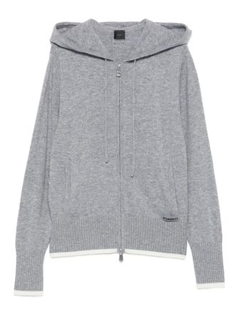 Pinko hooded zip-up cardigan - women - Cashmere/Wool - S - Grey