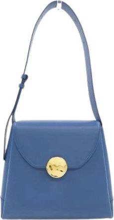 Jil Sander Pre-owned Shoulder Bags, female, Blue, Size: ONE SIZE Pre-owned Leather Shoulder Bag