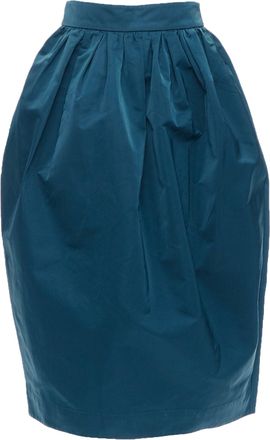 Rochas teal blue high waist full bubble midi cocktail skirt IT38 XS