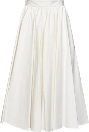 Blanca Vita Pliss&eacute; Midi Rok - Dames - Midirokken - Wit - 2XS - Katoen - Rokken
