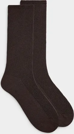 McGregor Mens Non-elastic ribbed wool dress socks