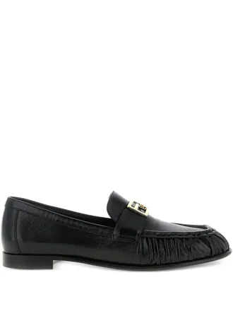 Fendi curled tray baguette loafers - women - Lambskin/Rubber/Leather - 37.5 - Black