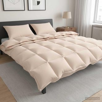 vidaXL Vidaxl Set Di Piumoni 2 Pz 240 X 220 Cm Kapok E Poliestere Beige