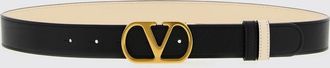 Valentino Garavani Cintura VLogo Signature Valentino Garavani reversibile in pelle