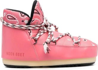 Alanui Pink Bandana Snow Boots