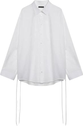 Balenciaga Oversized Logo T-Shirt - Dames - Overhemden - Wit - XS - Katoen - Overhemden