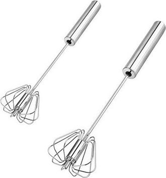 OEM Batidora De Acero Inoxidable, Batidora Giratoria De Empuje, Batidora De Pedal, Para Mezclar, Batir Y Montar (25,4 Cm + 30,5 Cm)