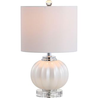 Jonathan Y Designs Pearl Glass/Crystal LED Table Lamp in White/cream at Nordstrom