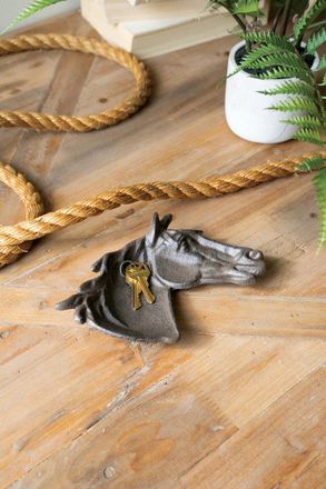 Kalalou Cast Iron Horse Trinket Dish