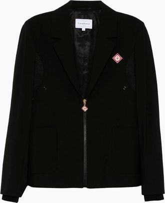 Casablanca Mens Casablanca Zip-Up Sports Tailoring Black Jackets - Size: Regular/36