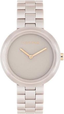 Calvin Klein Sand Ceramic Minimalist Watch