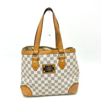 Louis Vuitton White Damier Azur Handbag Tote Bag (Pre-Owned)