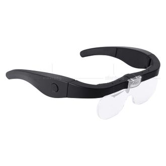 OEM Lupa Con 2 Led, Diadema Con Lupa Y 4 Lentes Extra&iacute;bles Para Lectura, Fabricaci&oacute;n De Joyas, Costura Y Bricolaje (1,5x-5x)