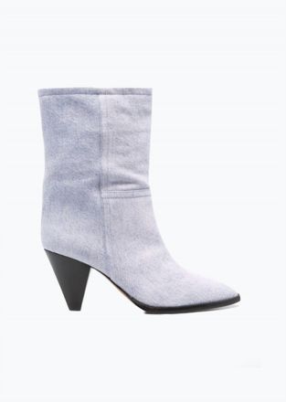 Isabel Marant Womens Rouxa Denim Boots In Lilac