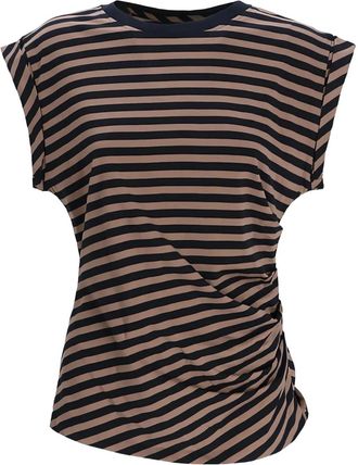 BOSS T-shirt in cotone a righe - Nero