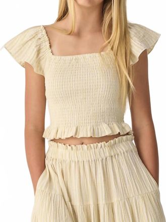 Rylee + Cru Zayla Top In Citron Stripe