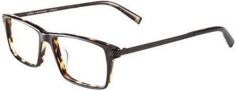 John Varvatos Mens V367Uf Rectangle Eyeglasses In Black Tortoise