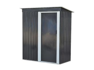 VENTE-UNIQUE.COM Cobertizo de jard&iacute;n acero gris antracita