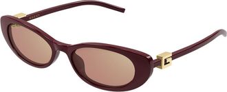 Gucci GG1680S 009 Womens Sunglasses Brown Size 52 - Free RX Lenses - Free RX Lenses