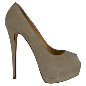 Giuseppe Zanotti Giuseppe Zanotti Pre-owned Womens Sharon Platform Pumps in Beige Suede - Size 39.5 EU/IT