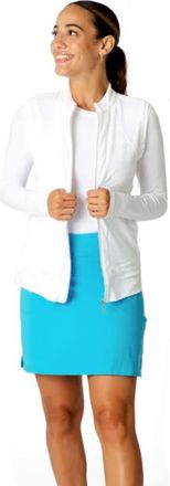 Sofibella Crushed Velvet Womens Golf Vest in White at Nordstrom, Size Large