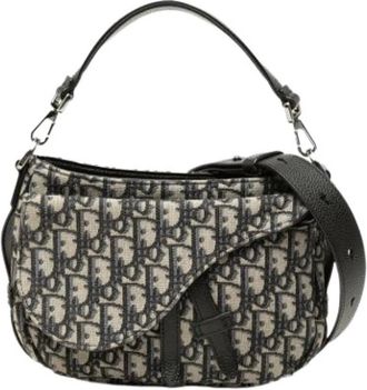 Dior Pre-owned Vintage Canvas Shoulder Bag - Dames - Vintage Schoudertas - Beige - ONE Size - Leer - Vintage