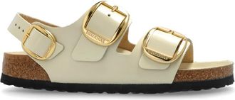 Birkenstock Milano Big Buckle Sandalen - Dames - Sandalen - Beige - 36 EU - Leer - Schoenen