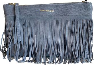Berg&eacute; Womens Karma Fringed Shoulder Bag In Blue