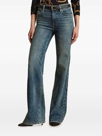 Lauren Ralph Lauren high-waist flared jeans - women - Cotton/Elastane - 38 - Blue