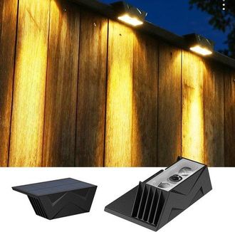 No Brand Luces Solares Para Exteriores, Paquete De 2, Apliques Solares De Pared, Luz Blanca C&aacute;lida, Bater&iacute;a De 1000 Mah, Resistentes Al Agua Ipx4, Inal&aacute;mbricas