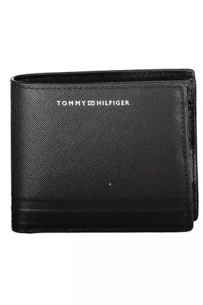 Tommy Hilfiger Mens Leather Bifold Wallet - Black