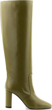 PAUL WARMER Diana leren laarzen - Groen