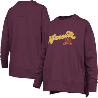 Pressbox Womens Pressbox Maroon Minnesota Golden Gophers Bonanza Chenille Harper Script Sweatshirt at Nordstrom, Size Medium