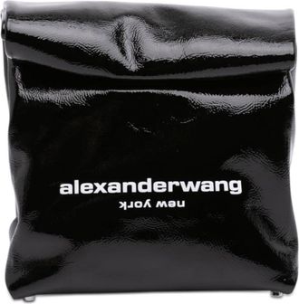 Alexander Wang Pre-owned Alexander Wang Patent Logo Lunch Bag Clutch Ladies 5DN9HBO65BCCL47Q