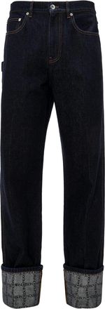 J.W.Anderson straight leg mid-rise jeans - men - Cotton - 29 - Blue