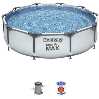 Bestway Piscina Desmontable Tubular Bestway Steel Pro Max 305x76 Cm Con Depuradora Cartucho 1.249 L/h